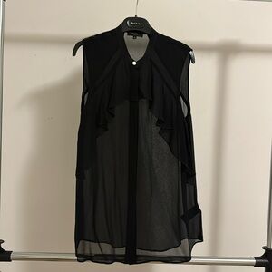 PAUL SMITH BLACK 100% SILK BLOUSE SZ 42